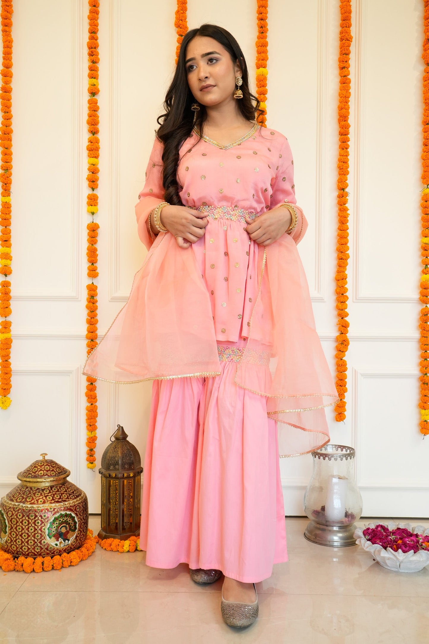 Pink Sharara Suit