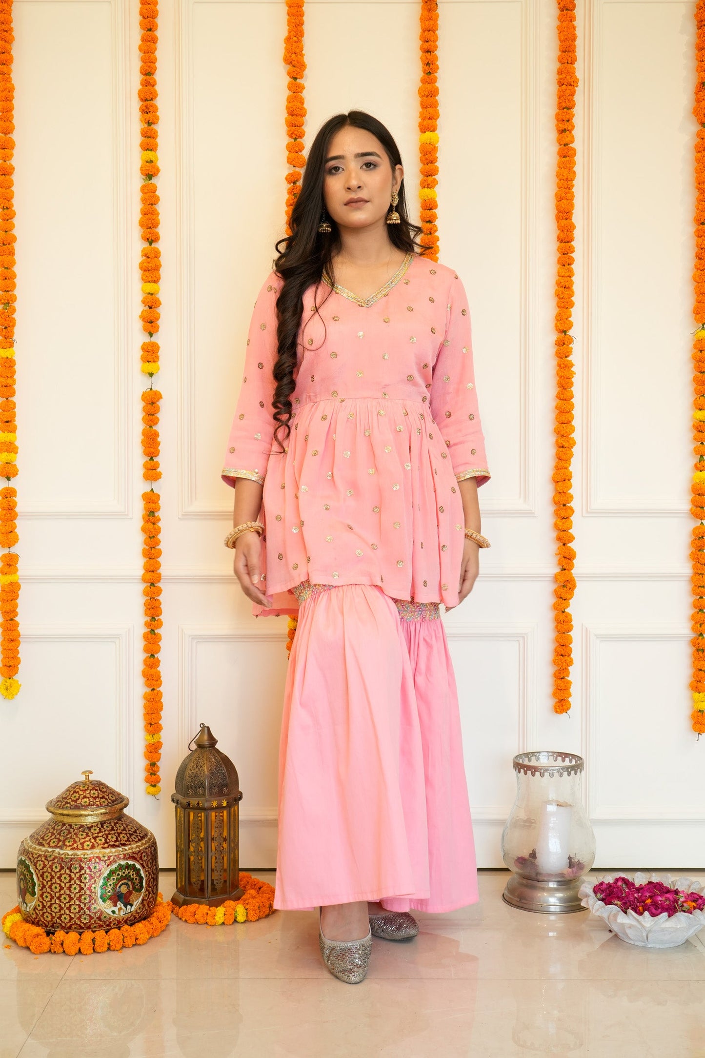 Pink Sharara Suit