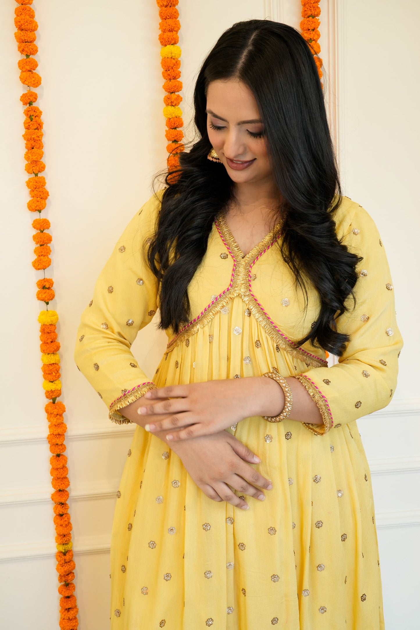 Yellow Anarkali