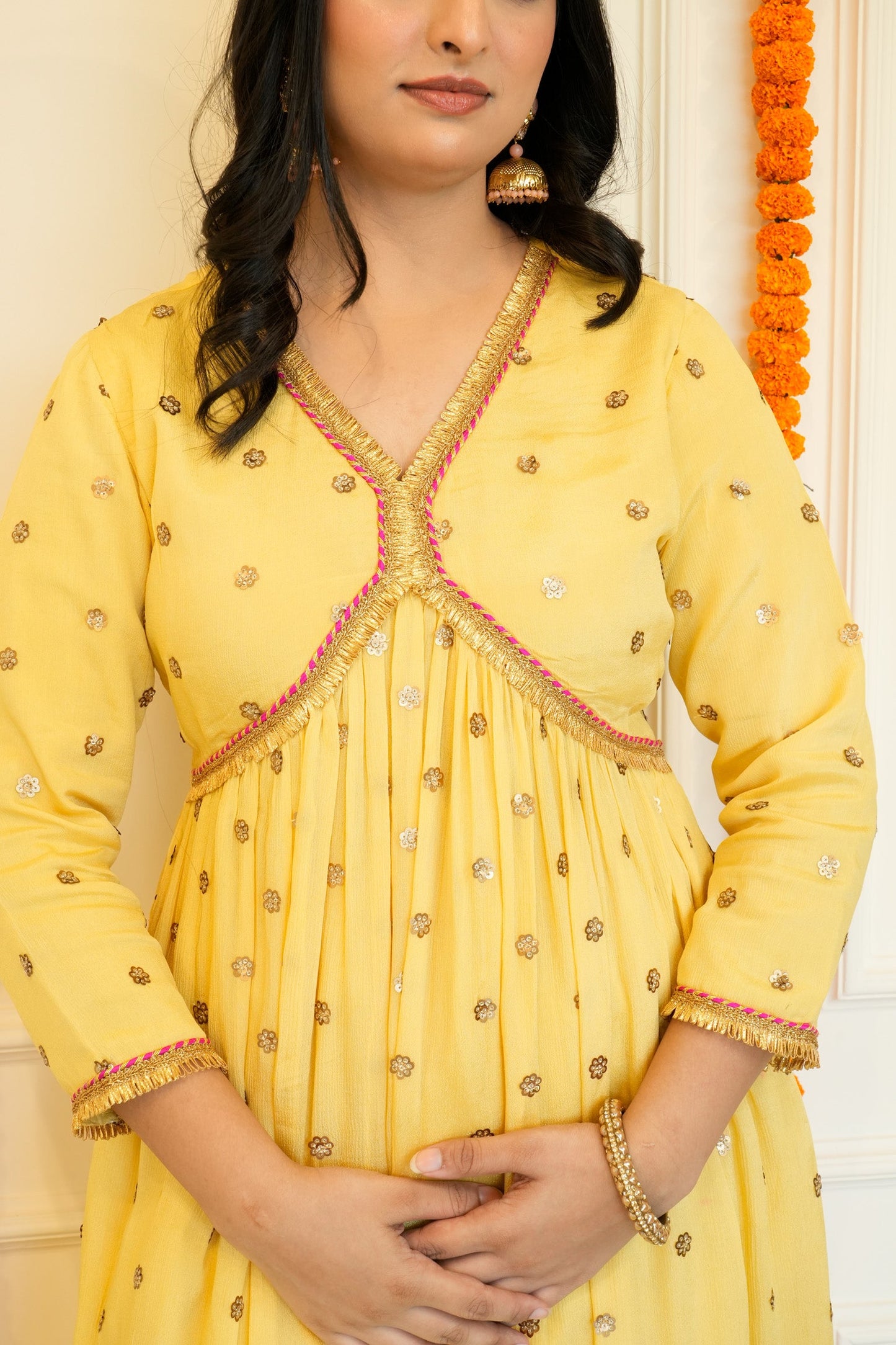 Yellow Anarkali