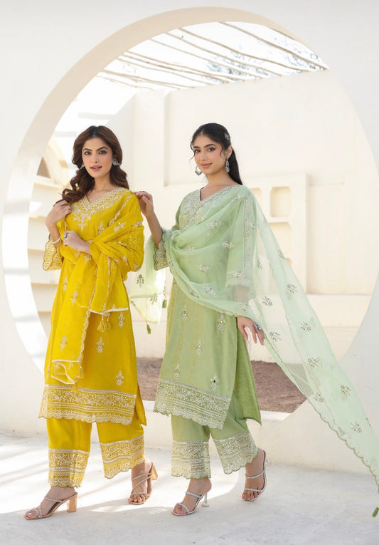 Yellow Organza Set