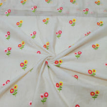 Multicolor embroidered floral kora cotton farshi set