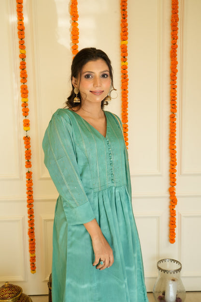Green Sitara Kurta Set