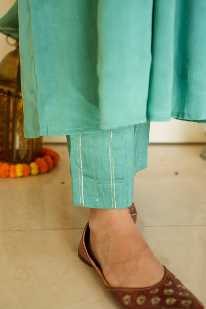 Green Sitara Kurta Set